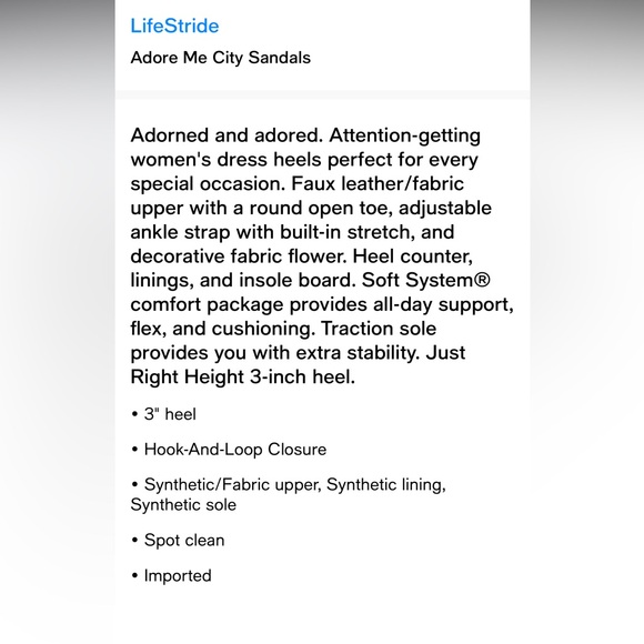 NWT LifeStride Adore Me Sandals - Picture 6 of 9